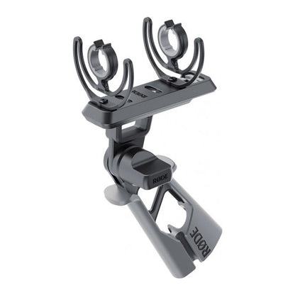 RØDE PG2-R pistol grip shock mount with dual microphone clips