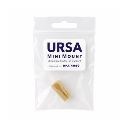 Beige URSA MiniMount low-profile microphone mount in sealed bag