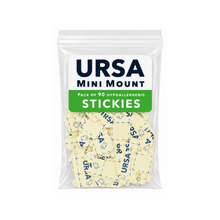 Hypoallergenic adhesive stickies pack with cream-yellow disposable tape pieces