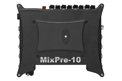 Black MixPre audio mixer with front center label and input controls