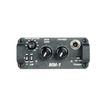 MM-1 mic preamp and headphone amp front panel with Phones and Mon gain controls
