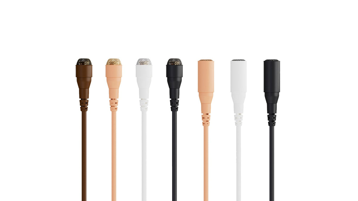 DPA 4060 Series CORE+ miniature lavalier microphones in multiple colours