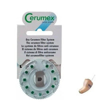 Cerumex Waxguard ear wax filter discs, pack of 11 in blister packaging