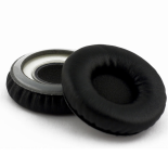 Black cushioned over-ear earpads with plastic ring for Sennheiser HD26