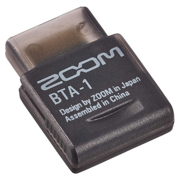 Zoom BTA-1 Bluetooth adapter, black device with printed “BTA-1” label