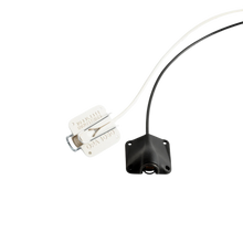 White and black lav microphone concealer set with cable and mounting housing