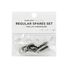 Replacement parts blister pack for lav concealment with metal hooks, Bubblebee Industries
