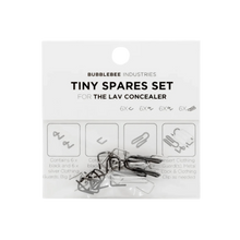 Bubblebee Industries lav concealer tiny spares set in clear blister packaging