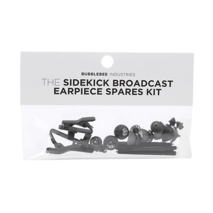 Sidekick broadcast earpiece spares kit package with spare earpiece accessories