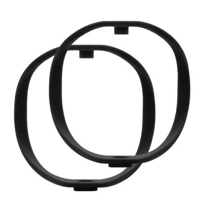 Black shock mount with two circular rings and securing clips