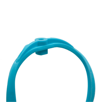 Blue shock mount isolator ring with molded locking tabs