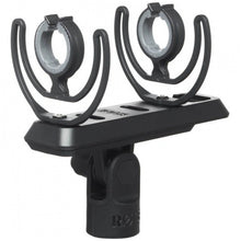 RØDE SM4-R boom pole and stand shock mount with dual mic clips