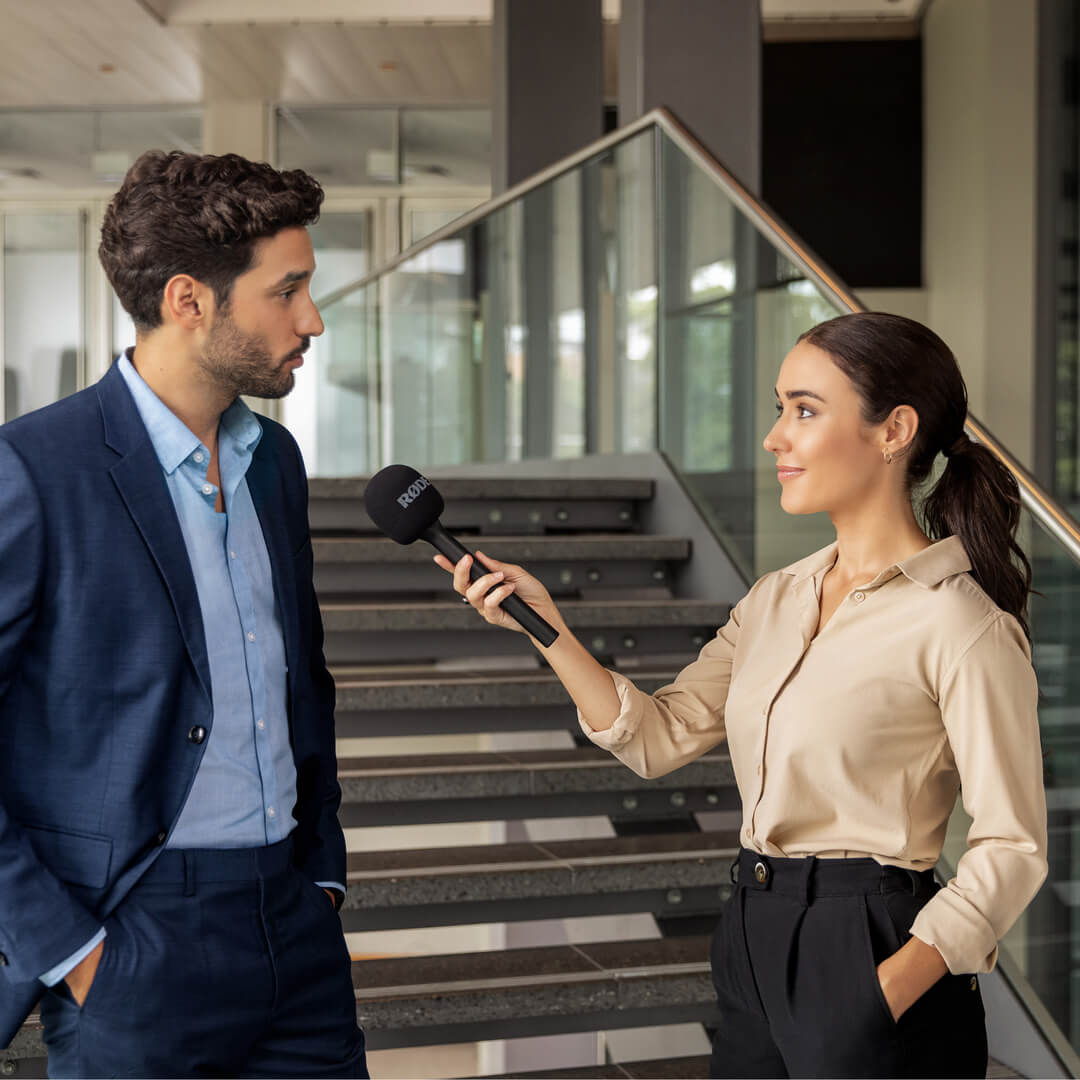 RØDE Interview GO used for a location interview
