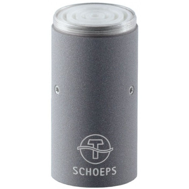 Schoeps CMC 1 U miniature microphone amplifier, gray cylindrical body with Schoeps logo