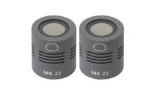 Schoeps MK 22 open cardioid microphone capsule pair, two dark gray housings