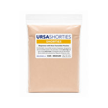 Beige shapewear shorts in sealed retail pouch package