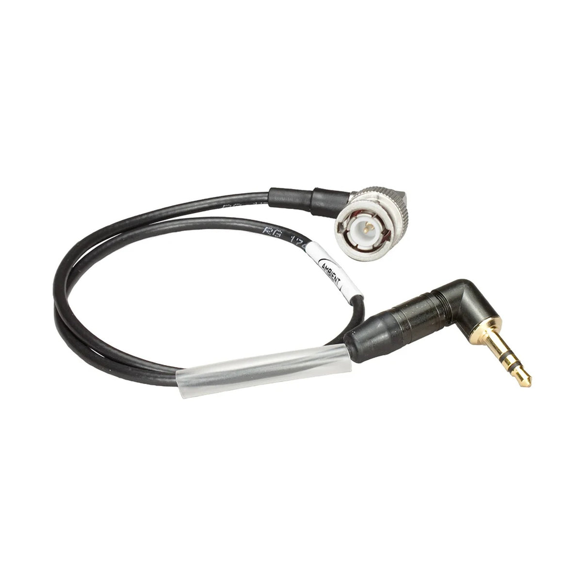 AMBIENT BNC to 3.5mm jack audio cable with gold 3.5mm plug and BNC connector