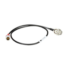 Black Lemo to BNC timecode cable with red-ring Lemo and silver BNC connectors