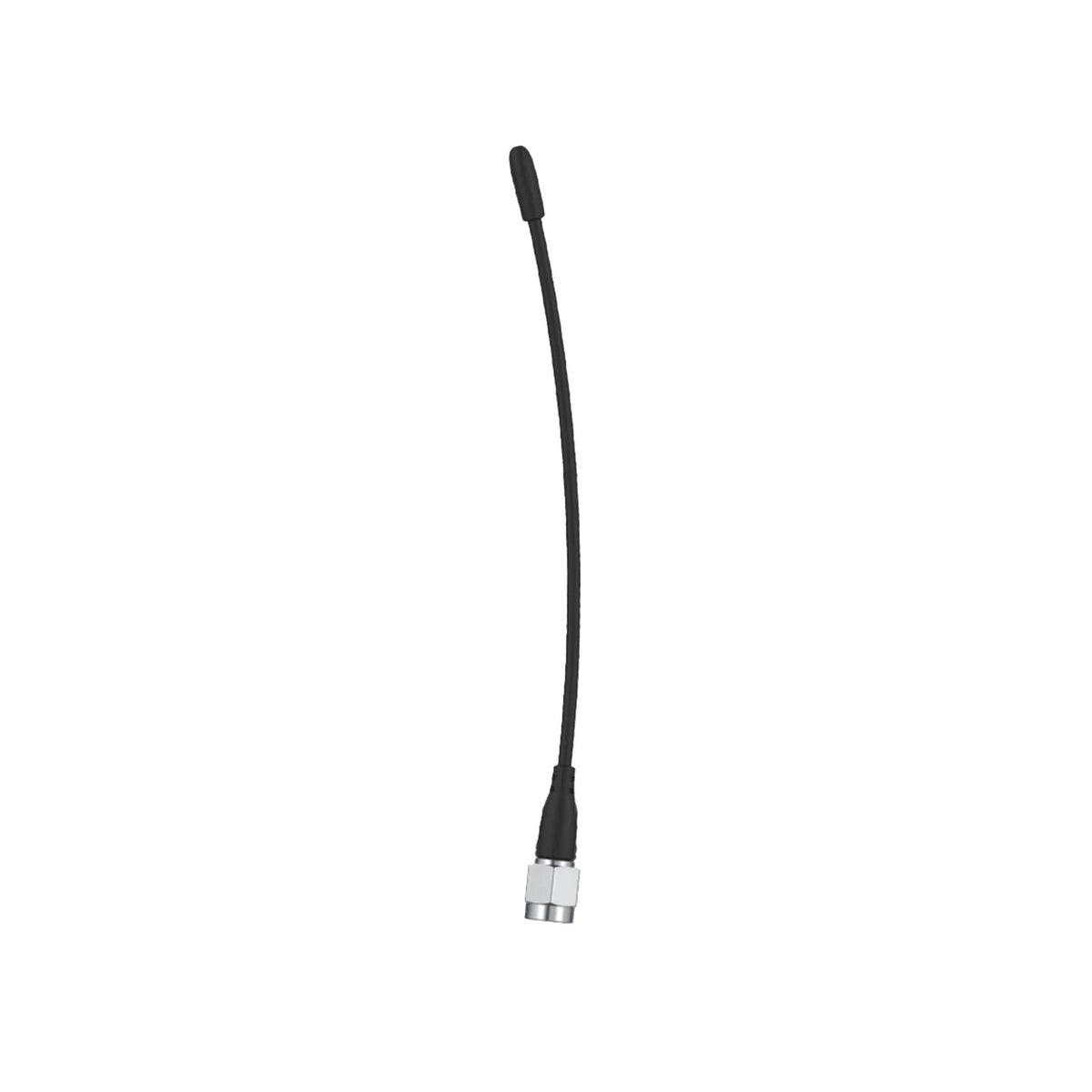 Deity Theos UHF straight whip antenna, black rod with metal base connector