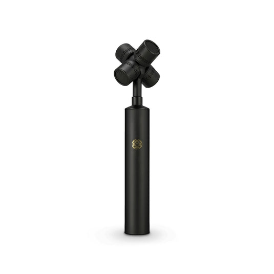 Rode NT-SF1 ambisonic microphone, black cylindrical body with four capsule heads
