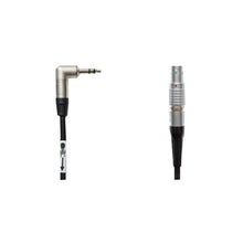 Black cable with metal Lemo 5-pin connector and angled plug end
