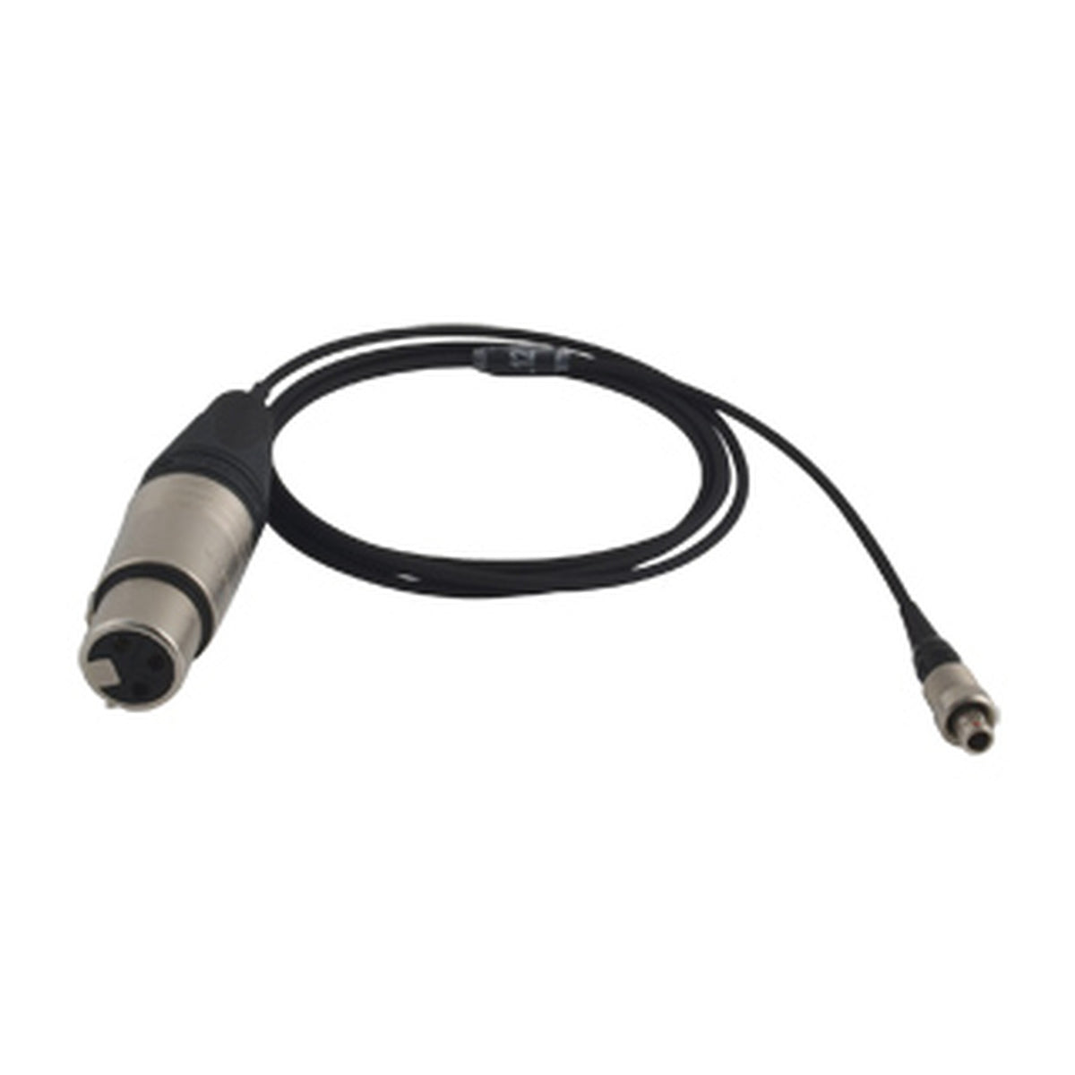 Black XLR audio input cable with two metal 3-pin connectors