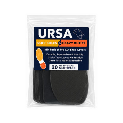 Dark gray pre-cut shoe covers multipack in sealed bag