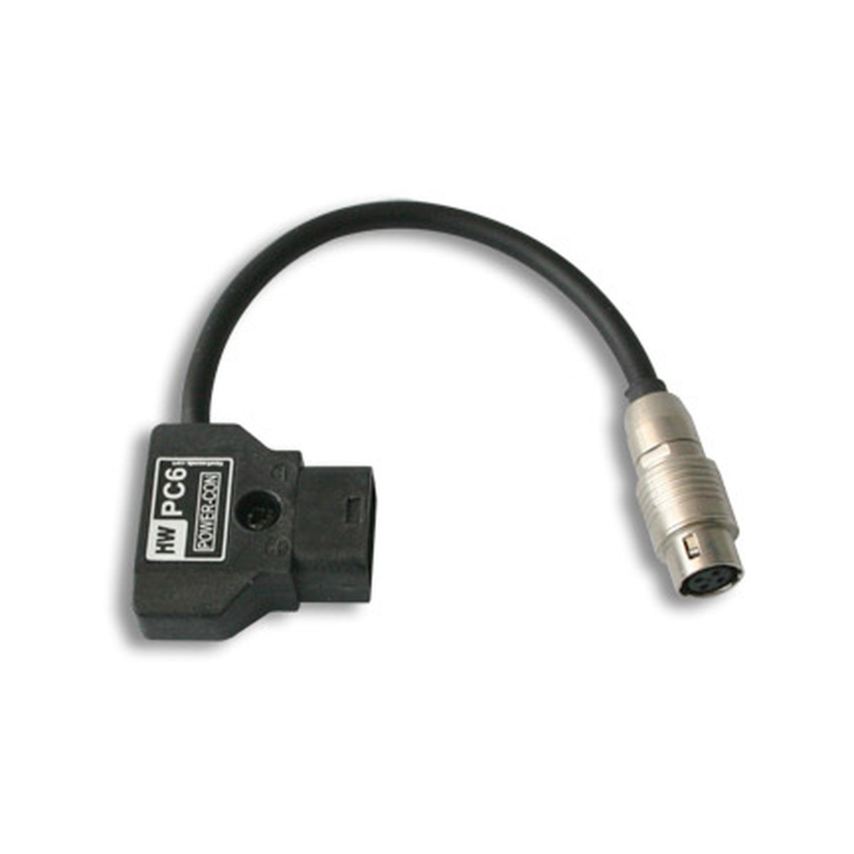 Hawk-Woods PC-6 power cable with Hirose female connector and black power plug