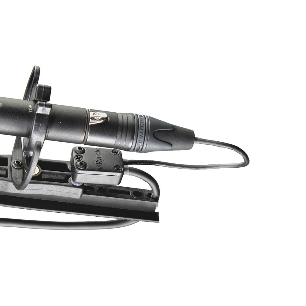 Rycote Connbox CB4 XLR5 to XLR5 adapter with black audio connector and cable