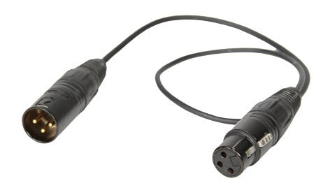 Rycote 3-pin XLR short mic cable, 45cm with two connectors