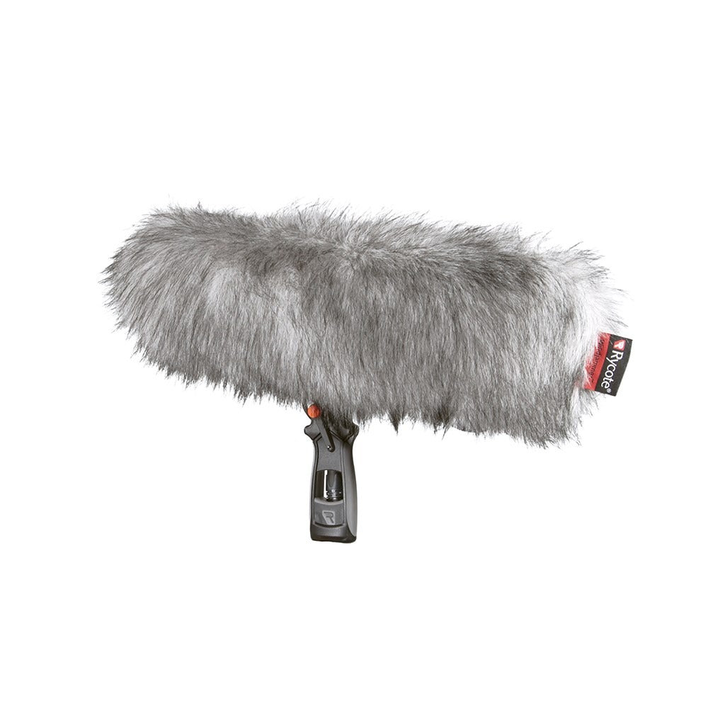 Windjammer 4 gray furry microphone windscreen with clip
