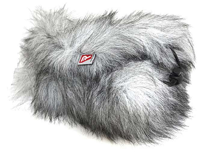 Rycote Cyclone large windjammer: gray furry microphone windscreen