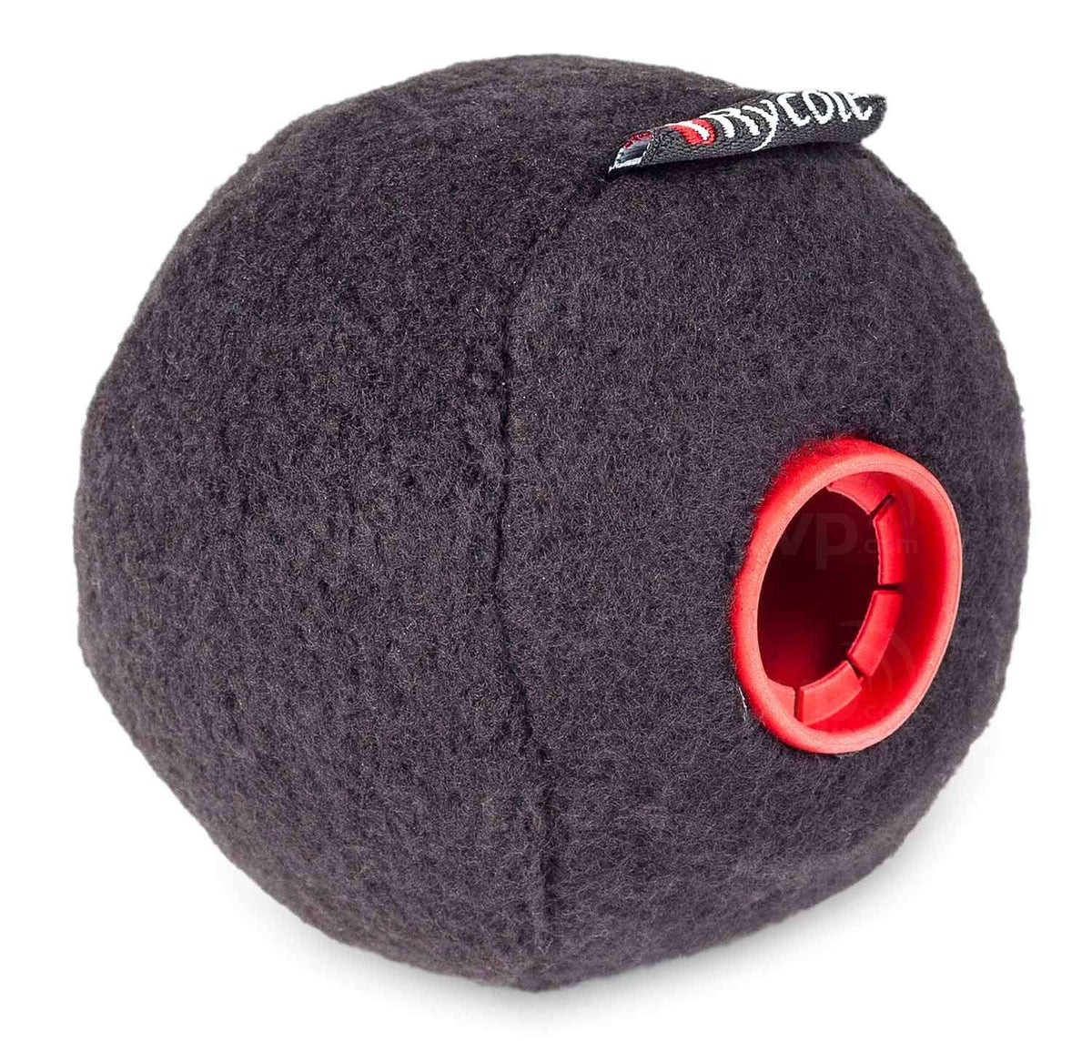 Rycote baseball small 19-20mm windscreen, dark gray felt with red end cap