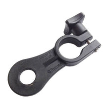 Rycote XLR holder with black clamp and dual connector pins, oval cable ring