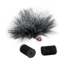 Rycote Ristretto lavalier windjammer set with grey furry windscreen and foam tips