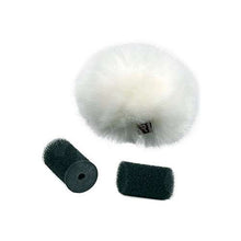 White lavalier windjammer fur cover with foam mounting pieces