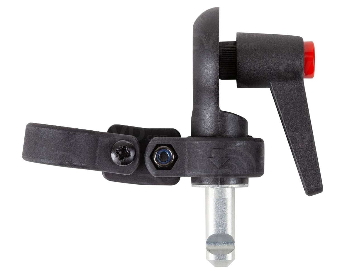 Rycote classic adaptor for PCS boom connector, black mount clamp with red knob