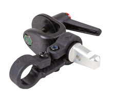 Rycote Cyclone adaptor with black clamp and silver connector end, red ring detail