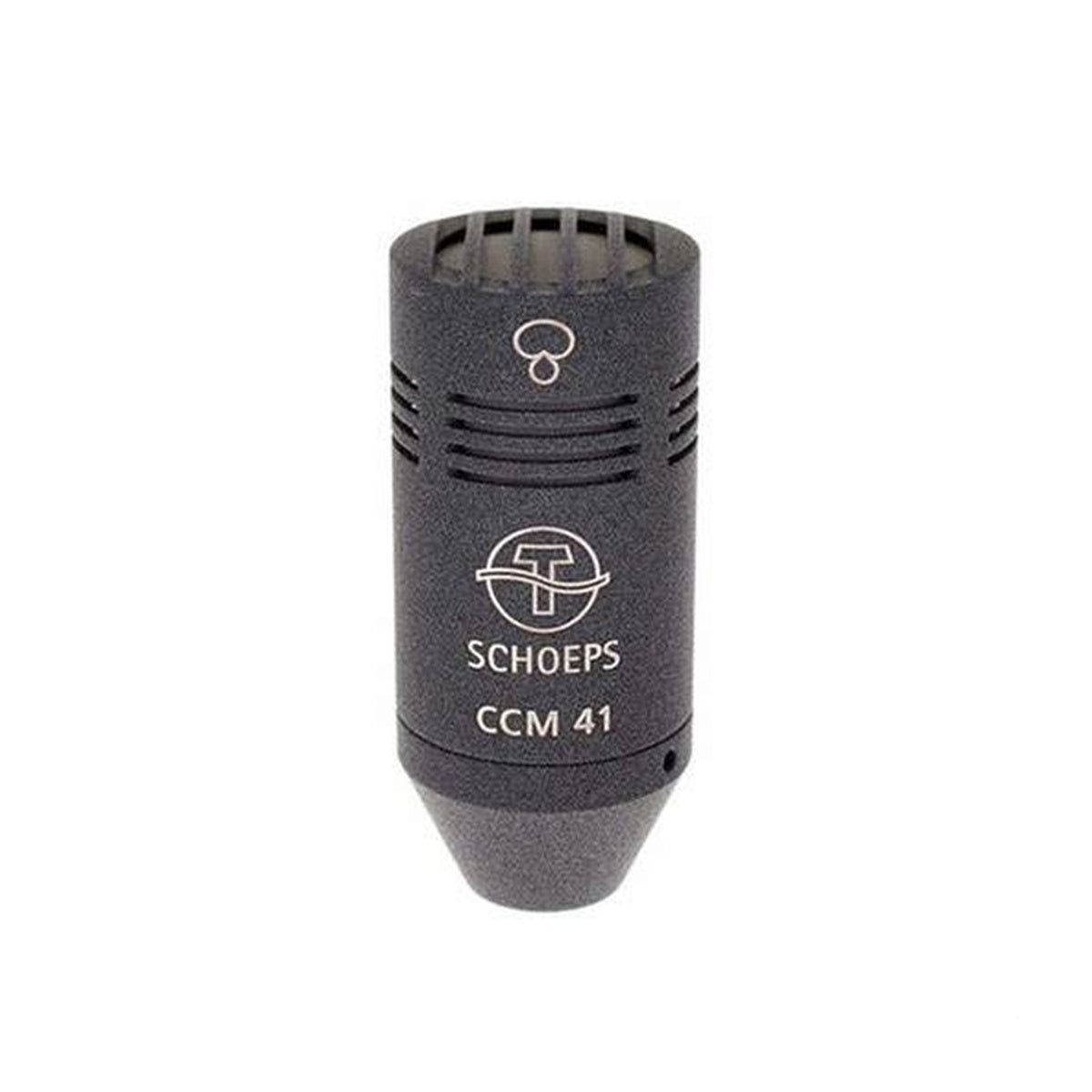 Schoeps CCM 41 condenser microphone with grille top, dark metal body