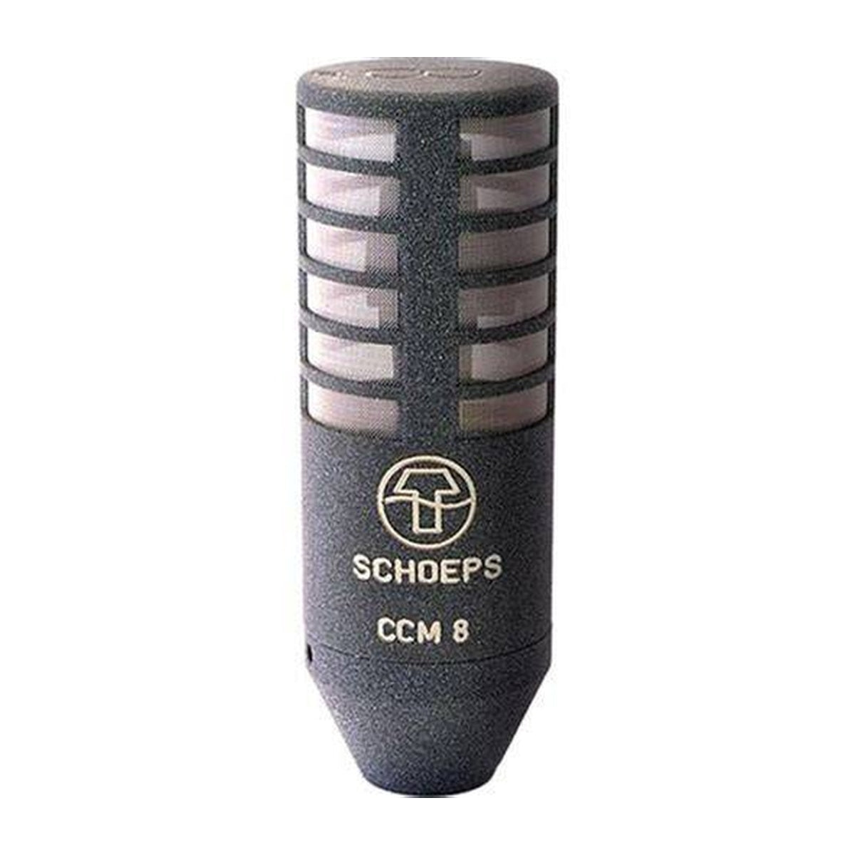 Schoeps CCM 8 Lg condenser microphone, cylindrical body with logo and grille