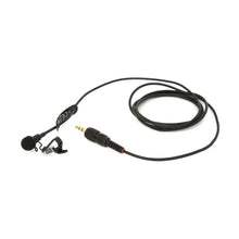 Sony lavalier microphone with locking minijack and black cable, foam windscreen and plug