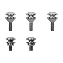 Metal QuickDock pegs with threaded screws and flat mounting heads (5-pack)