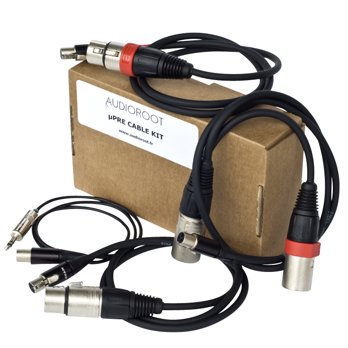 Audioroot uPRE MKII cable kit with microphone analogue and AES leads