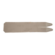 Beige calf strap with textured fabric and hook-style fastening pads on both sides.