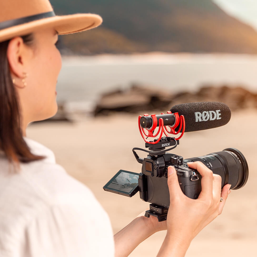 RØDE VideoMic NTG used on a camera outdoors