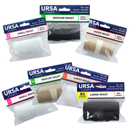 Carded waist strap with single pouch, packaged in light and dark colors