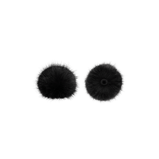 Bubblebee Windbubble Pro Extreme Long-Haired Twin Pack - Large Black lavalier windshields