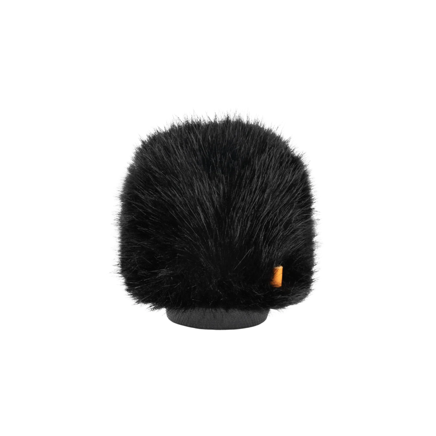 Hair brush attachment small top view of dark bristles with orange label