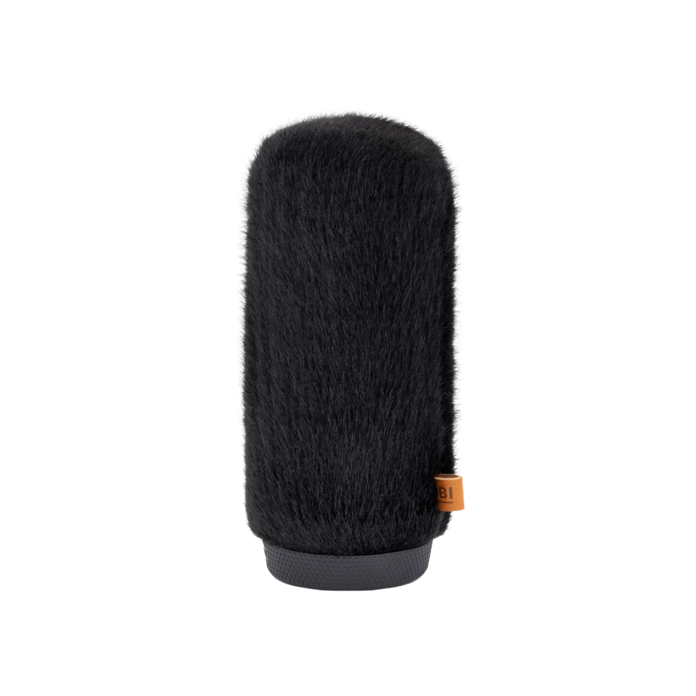 Hair brush attachment with dense dark bristles and gray base, orange label detail