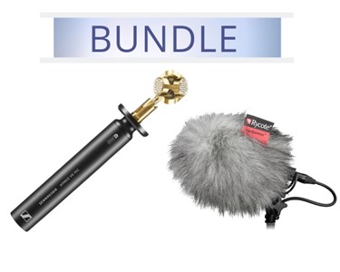 Sennheiser Ambeo VR microphone with Rycote BBG and Windjammer